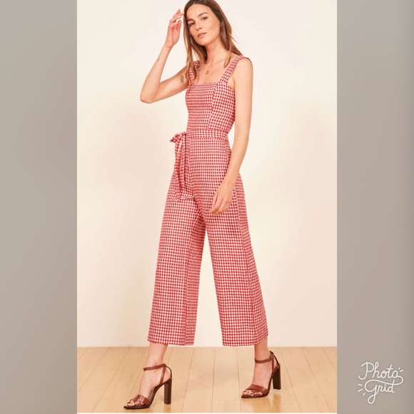 Reformation Dresses & Skirts - SOLD! Reformation Birch Linen Gingham Jumpsuit